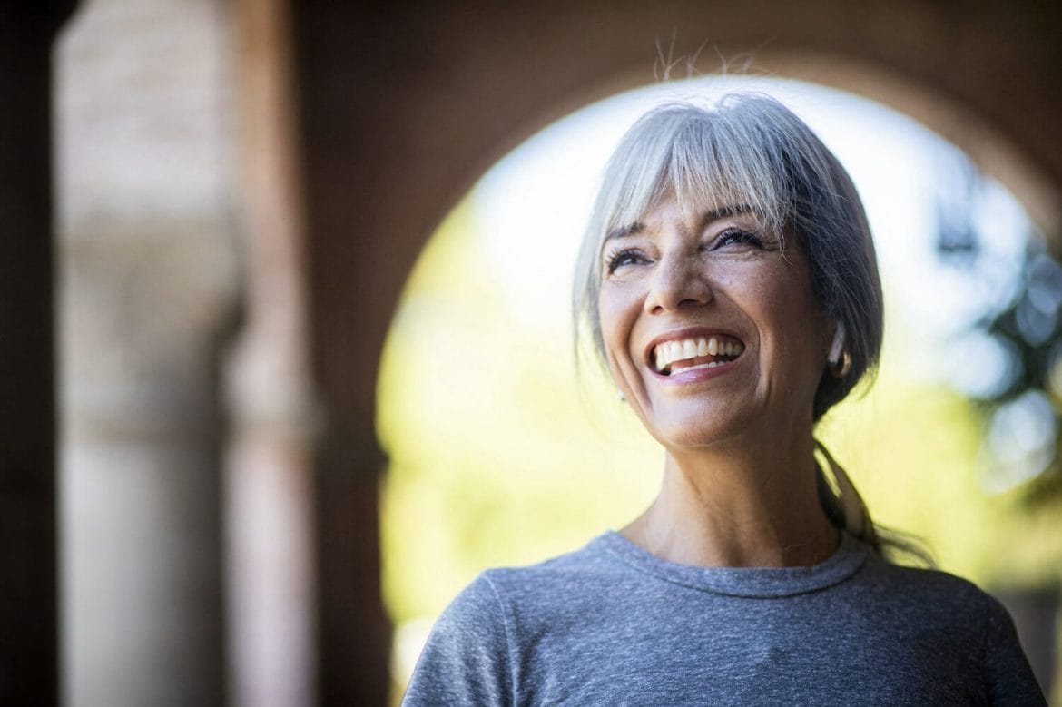 Smiling Woman during workout